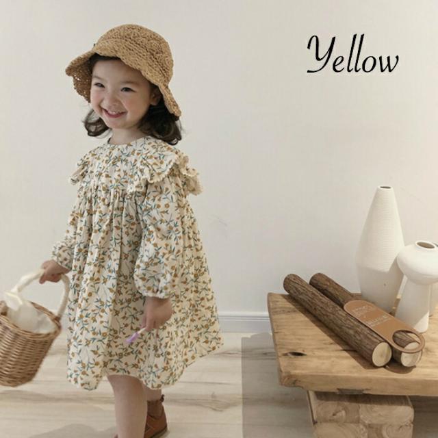 小花柄 リバティ フリル 長袖 ワンピース 子供 子供服 女の子 長袖 春服 秋服 冬服 洋服 お出かけ 80cm 90cm 100cm 110cm 1cmの通販はau Pay マーケット Select Citron 商品ロットナンバー