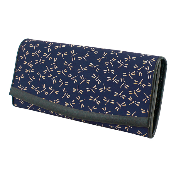 累計販売2万枚突破 印伝 甲州印伝 印傳屋 長財布 長サイフ 束入れ 2311 とんぼ 紺地 白漆 和柄 Ym01 人気no 1 本体 Centrodeladultomayor Com Uy