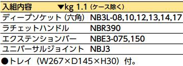 好評限定品 nepros(ネプロス/KTC) NTB3L10AZの通販はau PAY マーケット - 工具屋のプロ|商品ロットナンバー:450979332 ディープソケットレンチセット 10点組 ケース付 9.5sq. 特価大得価
