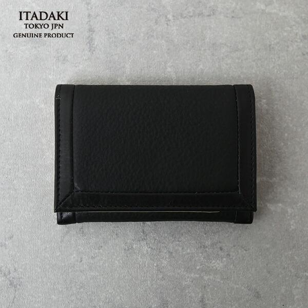 イタダキ Itadaki Soft Card Case ブラック カードケース 小銭入れ 名刺入れ スナップボタン ミニ財布 が