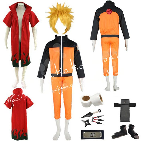 大人用 レディースファッション 撮影 子供用 ナルト ナルト 風 6代 うずまき コスプレ衣装 靴 Naruto ナルト ウィッグ コスチューム 演出服 Cosplay 変装 仮装 撮影 祭り