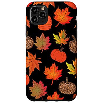 国内配送 Iphone 11 Pro Max Fall Leaves Pumpkins Pattern Halloween Autumn Cute Case Case 短納期対応 Fcrtt Org