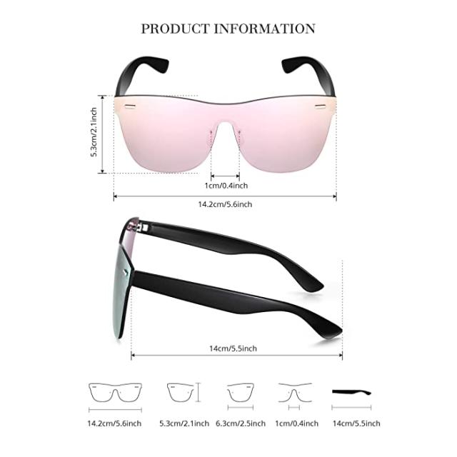 お1人様1点限り サングラス 縁なしミラーレンズワンピースサングラス 透明キャンディーカラー 男女兼用 2個パック お歳暮 Centrodeladultomayor Com Uy