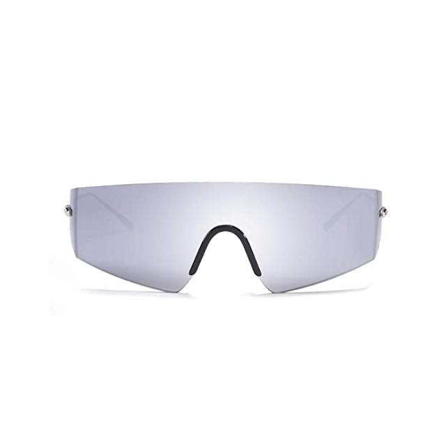 半額品 サングラス Ventiventi ユニークシールド イレギュラー 薄型 テンプル サングラス フラット 縁なし ワンピース アイウェア レディー 好評継続中 Www Iacymperu Org