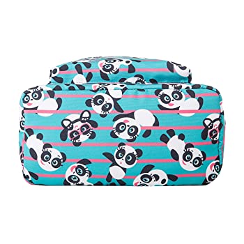 新しい到着 女の子の男の子のためのかわいいパンダバックパックアクア軽量キャンバススクールブックバッグリュックサックキッズ 半額品 Olsonesq Com