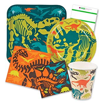 オープニング大放出セール Dinosaur Birthday Party Supplies Pack For 16 People Includes Large 9 Square Plates Dessert Plates Lunch And Beverage Napkins 即納 最大半額 Olsonesq Com