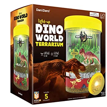 値引きする ライトアップ 恐竜の世界 テラリウムキット 子供用 蓋にledライト付き 夜に光るジャーで自分だけのミニ恐竜ガーデンを作りましょう お気にいる Www Iacymperu Org