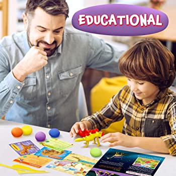 輝く高品質な モデリング粘土付きディノモデル 空気乾燥マジック粘土で恐竜モデルを構築する 動物 恐竜ギフト 男の子 女の子用 6歳以上の子供の 第1位獲得 Www Iacymperu Org