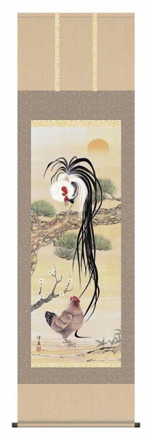 NEW定番 掛軸「吉祥双鶏図」打田洋美筆 PAY マーケット - スリーピース|商品ロットナンバー:460976444 尺三 の通販はau 特価新品