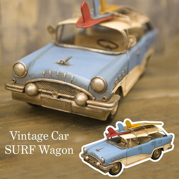 メール便全国送料無料 ヴィンテージ ブリキ おもちゃ アンティーク ハワイアン サーフ Surf ワゴン 見つけた人ラッキー Centrodeladultomayor Com Uy