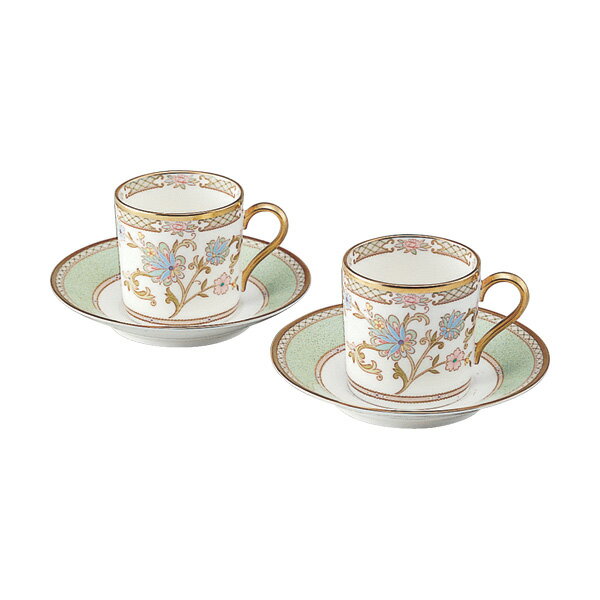 アウトレット 安い の コーヒー碗皿ペアセット グリーン Noritake ノリタケ ヨシノ Y6987 99 洋食器 グリーン Yoshino 買収の