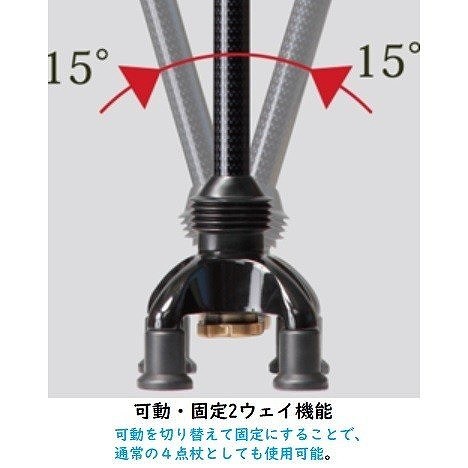 超歓迎新作】 四点前後可動固定式 2ウェイステッキ ツツジ青 TW-0128