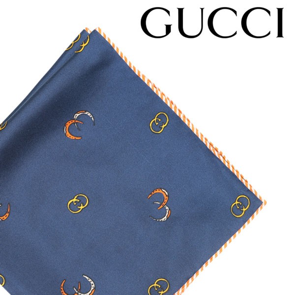 宅送 Gucci グッチ ポケットチーフ ネイビー nv 1541 Education Talktools Com