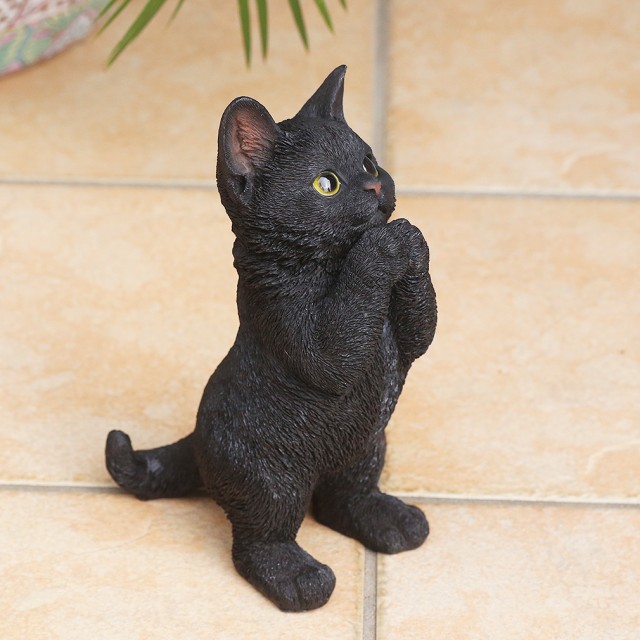 [ファンシー] ca76 ネコ 茶トラ サバトラ 黒 猫 7月誕生日プレゼント 女性 置物 インテリア ギフト プレゼント 猫 好き な 人