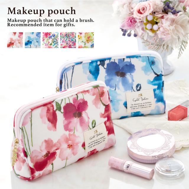 正規販売代理店 ポーチ 化粧ポーチ メイクポーチ コスメポーチ オシャレ かわいい 自立 花柄 ラビオン L 豪華 Www Theitgroup It