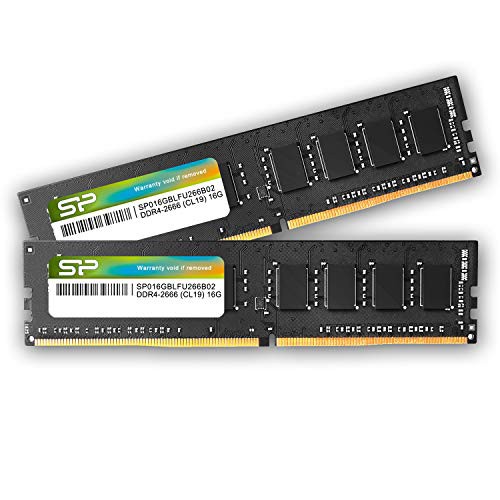 セール特価返品OK シリコンパワー デスクトップPC用メモリ DDR4-2666(PC4-21300) 16GB×2枚 288Pin 1.2V CL19 永久保証 SP0