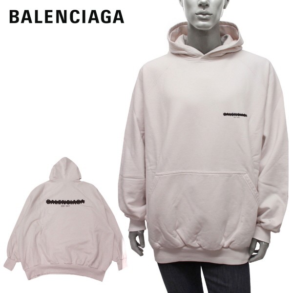 バレンシアガ BALENCIAGA OVERSIZED HOODIE STRIKE 1917 プルオーバーパーカー【オフホワイト】 697879 TMVH2 2930/【2022-23AW】m-tops