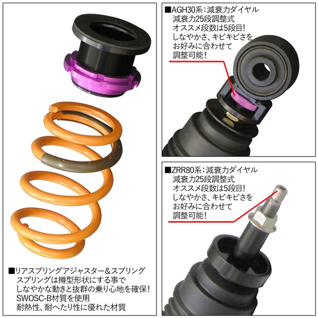 正規品 送料無料 Best Ride Damper 最高傑作 車高調キット Toyota 30系 アルファード専用 最高の乗り心地 減衰力25段調整 Pgfk Brdt001 正規店仕入れの Regalhotelgh Com