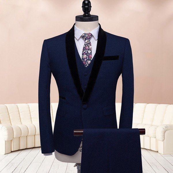 数量限定 特売 ブルー スーツ 1ボタン メンズスーツ スリーピース スーツ スリム 大きいサイズ ビジネススーツ ベスト 紳士服 Suit スーツ 超目玉 Bayounyc Com