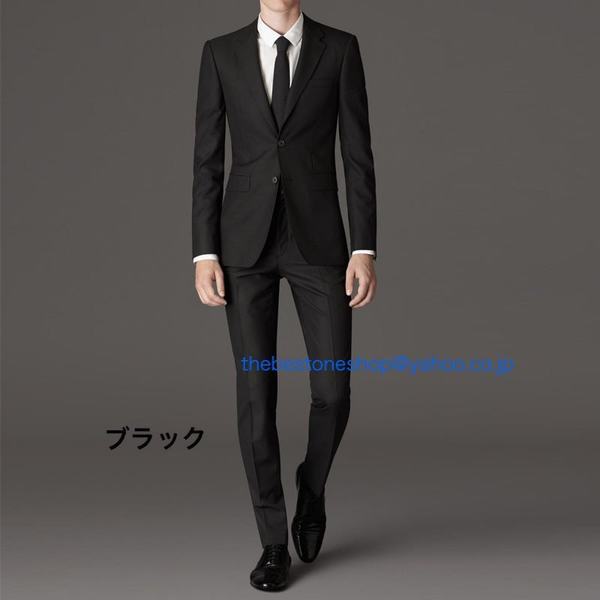 高い素材 ビジネススーツ 2点セット メンズスーツセットフォーマル セットアップ 2ツボタンスーツ ダブルスーツ 無地 細身 結婚式 通勤 演出 舞台 格安 Bayounyc Com