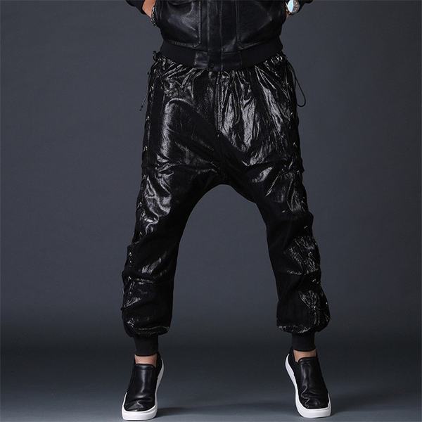 高知インター店 サルエルパンツ 革パンツ メンズ 体型カバー 春秋冬 レザーパンツ フェイクレザー Pu革 バイクパンツ 防風 防寒 Rakuten Www Bayounyc Com