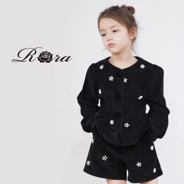 再入荷 Rora Kids コーデュロイ ジャケット パンツ Rora クローイ 上下セット 大人っぽい パンツ 子供服 キッズ 女の子 ブラック 黒 コーデュロイ 大人っぽい 川根町 434dd3d5 Merrilyorsini Com
