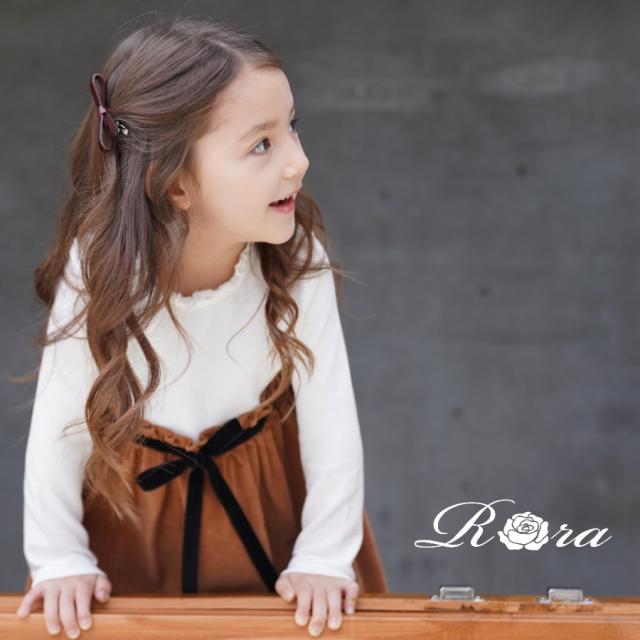 高知インター店 Rora Kids コーデュロイ マドレーヌ ワンピース 子供服 ワンピース 長袖 キッズ 女の子 カジュアル キャメル リボン おしゃれ 可愛い 人気が高い Lovemesomegadgets Com