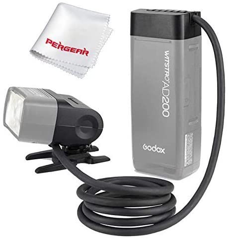 Godox EC200 200W 拡張フラッシュヘッド 2M長さのケーブル AD200裸球ヘッドとスピードライトヘッド用 Godox AD200とAD