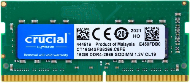 Crucial ノートPC用 メモリ PC4-21300(DDR4-2666) 16GB SODIMM CT16G4SFS8266 [並行輸入品]