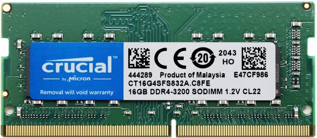 Crucial ノートPC用 メモリ PC4-25600(DDR4-3200) 16GB SODIMM CT16G4SFS832A [並行輸入品]