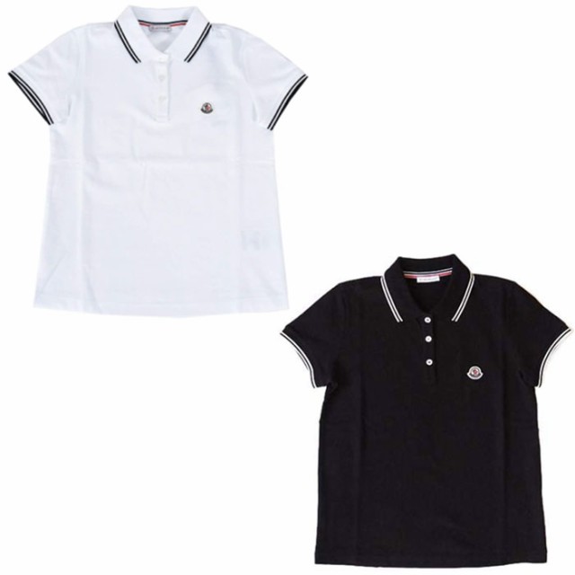 モンクレール ポロシャツ レディース 半袖 ライン 襟付き MONCLER MAGLIA POLO MANICA C F1 093 8A70200 84667 001 WHITE ホワイト　999