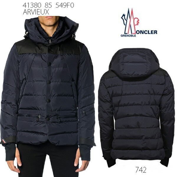 MONCLER GRENOBLE ARVIEUX モンクレール　グルノーブル　メンズダウンジャケット 本格的な防寒、フード付き 雪山、スノボ、スキー、タウ