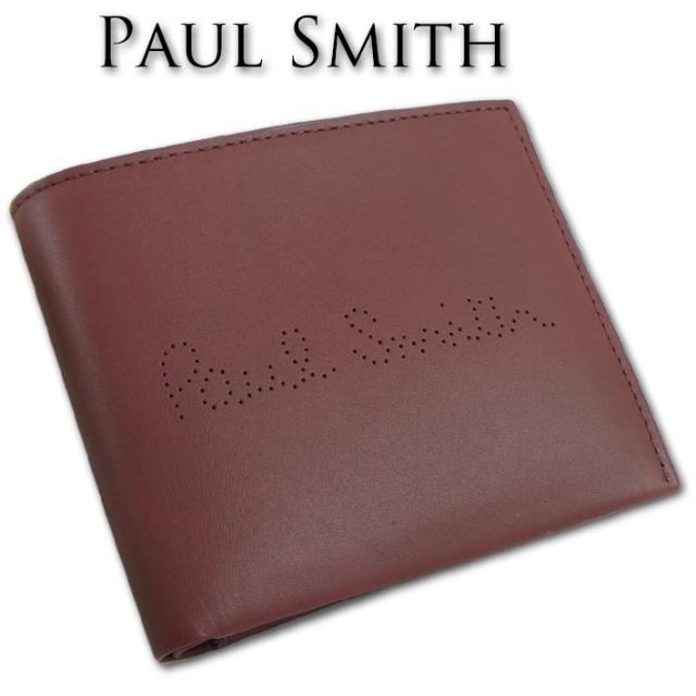 2年保証 Paul ポールスミス Smith ワイン色 メンズ 二つ折り財布 牛革 レシートストーリー その他財布 Sutevalle Org