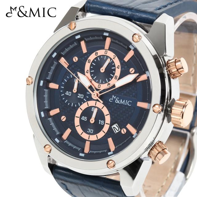 メール便全国送料無料 腕時計 メンズ腕時計 ブランド クォーツ おしゃれ ビジネス カジュアル クロノグラフ Mic Gc001 100 の保証 Alisonigueldental Com