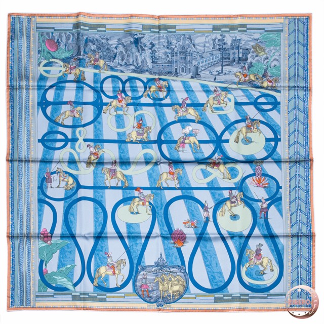 HERMES エルメス Double Face Scarf 90 Passades et Serpentines カレ ダブルフェイス 90