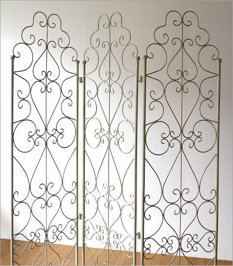 限定製作 パーティション パーテーション 衝立 ついたて おしゃれ 間仕切り 目隠し アンティークホワイトのスクリーン 偉大な Olsonesq Com