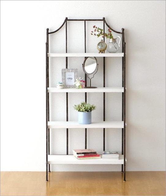 イラック シェルフ かわいい 可愛い スリム 収納棚 ホワイトウッドとアイアンのラックの通販はau Pay マーケット ギギliving 商品ロットナンバー 棚 アイアン 木製 白 アンティーク おしゃれ シンプル がございま
