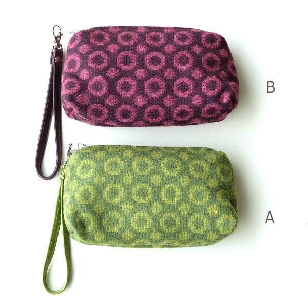 2カラー ポーチ ストラップ付き かわいい 通販 メリン トレグウィント Tregwynt ウールクラッチポーチa おしゃれ Melin 小物入れ Basalstim Dk