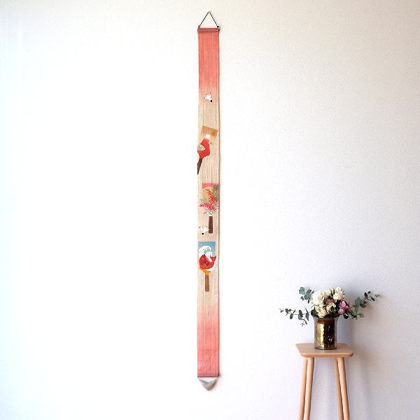 春の最新作 送料無料 タペストリー おしゃれ 和風 和モダン 壁掛け 麻 縦長 お正月 かわいい 細タペストリー 招福羽子板 Saleセール Contabilfaria Com Br