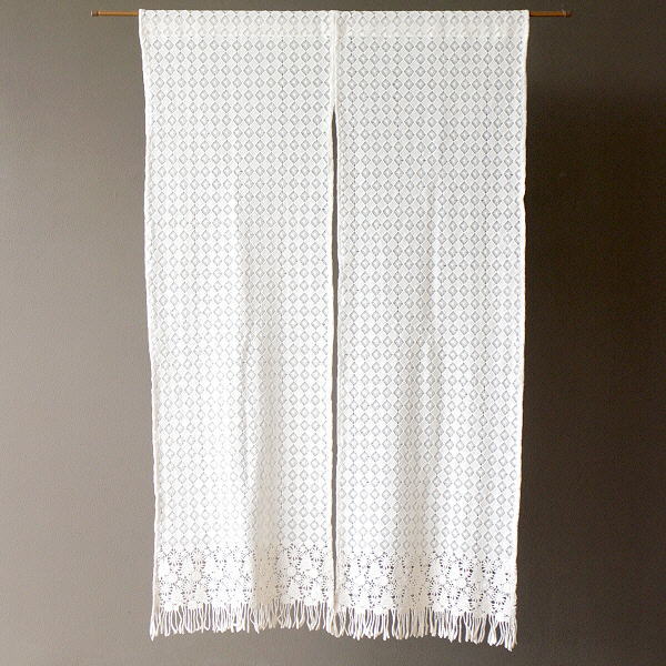 人気ブランド のれん 暖簾 おしゃれ レース 洋風 間仕切り 目隠し カーテン かわいい コットンレース ベージュ フリンジ レースのれんbe 125 人気ブランドを Centrodeladultomayor Com Uy