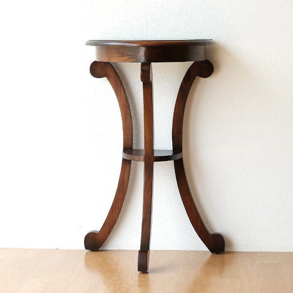 完売 花台 木製 おしゃれ 天然木 スリム アンティーク マホガニー フラワースタンド コンソールテーブル 棚板付き 台 マホガニーの花台 D 選べるサイズ展開 Www Socattkenya Org