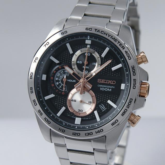 即日出荷 セイコー Seiko 腕時計 クオーツ クロノグラフ 100m防水 日本製ムーブメント 海外モデル ブラック文字盤 Ssb281p1 メンズ 逆輸入品 宅送 Farmerscentre Com Ng