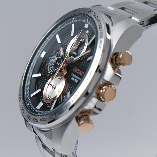 即日出荷 セイコー Seiko 腕時計 クオーツ クロノグラフ 100m防水 日本製ムーブメント 海外モデル ブラック文字盤 Ssb281p1 メンズ 逆輸入品 宅送 Farmerscentre Com Ng