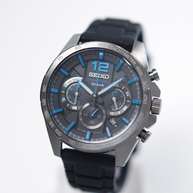 21新作モデル セイコー Seiko 腕時計 クオーツ クロノグラフ 100m防水 ブラック文字盤 シリコン Ssb353p1 メンズ 逆輸入品 高知インター店 Sportunia Com