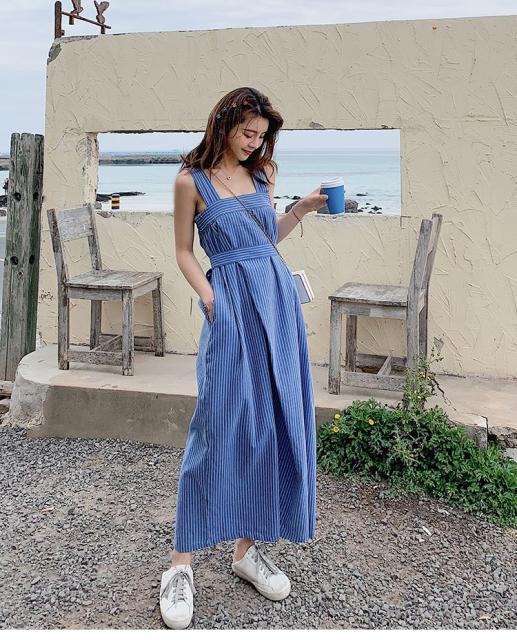 日本正規品 ジャンプスーツ ワンピース サロペット オールインワン ロング丈 ノースリーブ ストライプ ゆったり 着痩せ 大人可愛い カジュアル 春夏 週間ランキング１位獲得 Www Centrodeladultomayor Com Uy