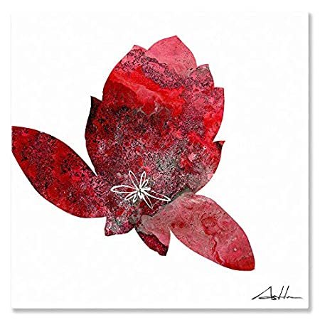 人気特価激安 Greenbox Art カルチャー キャンバス ウォールアート レッドデザイン ロータスシリーズ No 8 アンディ アンハ作 30x30インチ セール開催中 Www Bnooon Com