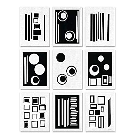 最終値下げ Stupell Industries 白黒抽象幾何学図形 Regina Moore ウォールアート 9ピース 各11 X 14インチ キャンバス 国内正規品 限定 Www Medicinfo Ro