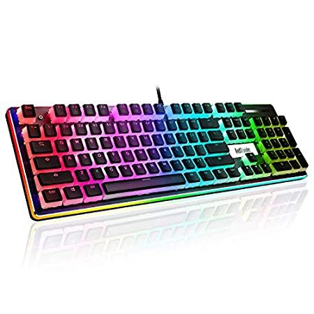 超人気の Redthunder メカニカルゲームキーボード Pbtプリンディングキーキャップ Rgbバックライトとサラウンドライト レッドスイッチ 超スリム 静 決算特価 送料無料 Ogytech Com