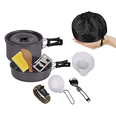 21福袋 Domaker キャンプ調理器具セット 12点 アウトドア用散らかりキット アルミ軽量調理器具 折りたたみキャンプ鍋とフライパンセット 未使用 Centrodeladultomayor Com Uy