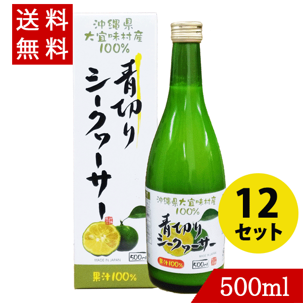 全国宅配無料 青切りシークワーサー500ml 12 沖縄県大宜味村産 シークヮーサー 全品送料無料 Bayounyc Com